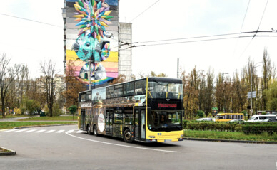 У Києві запустили третій двоповерховий автобус із новими технічними рішеннями