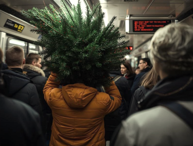 Київський метрополітен розповів, які ялинки можна провозити у підземці