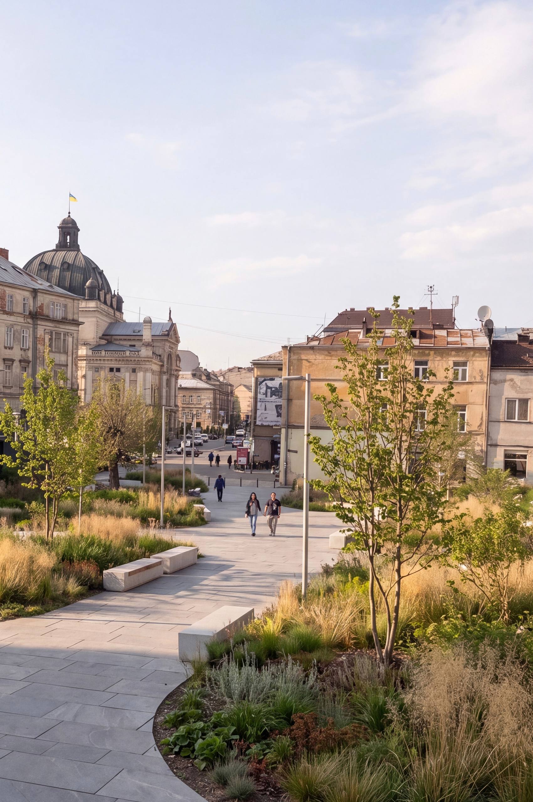 У Львові обрали проєкт простору за Оперним театром &mdash; 245 дерев, фонтан і паркінг-укриття - фото